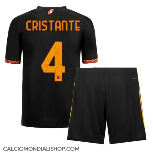 Maglie da calcio AS Roma Bryan Cristante #4 Terza Maglia Bambino 2023-24 Manica Corta (+ Pantaloni corti)